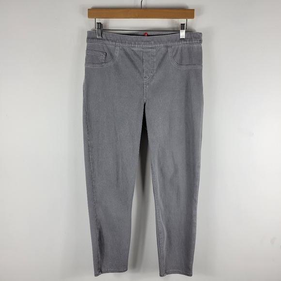 Spanx Jeanish High Waist Ankle Pull On Elastic Waist Stretch Jeggings Grey - Picture 2 of 13